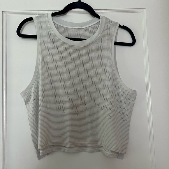 Lululemon white running tank top - Picture 1 of 2